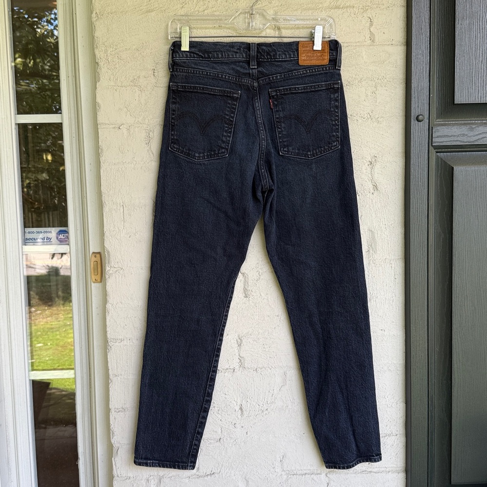 Levi's High-Rise Wedgie Straight Cropped Button Fly Jeans Waist 26 - Picture 7 of 12
